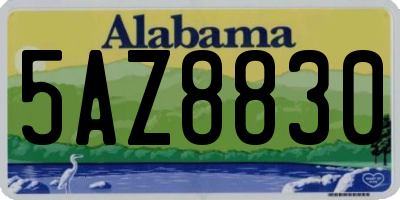 AL license plate 5AZ8830