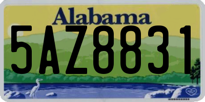 AL license plate 5AZ8831