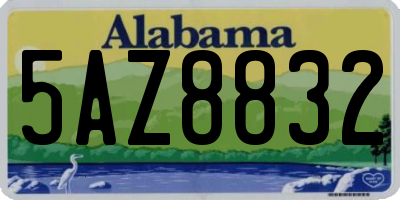 AL license plate 5AZ8832