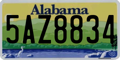 AL license plate 5AZ8834