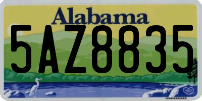 AL license plate 5AZ8835