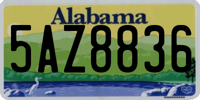 AL license plate 5AZ8836