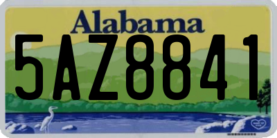 AL license plate 5AZ8841
