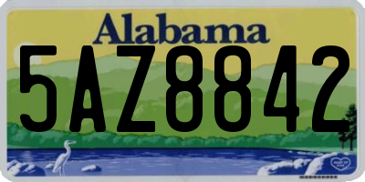 AL license plate 5AZ8842