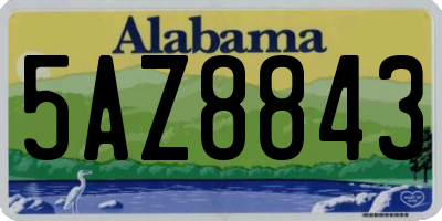 AL license plate 5AZ8843