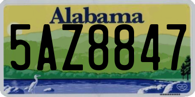 AL license plate 5AZ8847