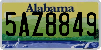 AL license plate 5AZ8849