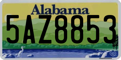 AL license plate 5AZ8853
