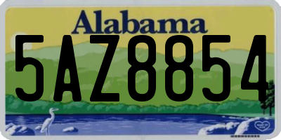 AL license plate 5AZ8854