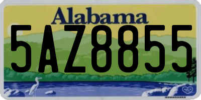 AL license plate 5AZ8855