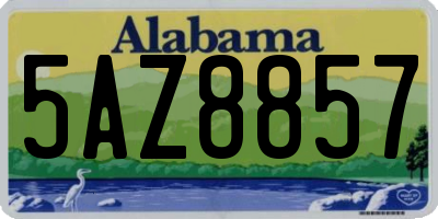 AL license plate 5AZ8857