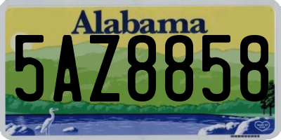 AL license plate 5AZ8858