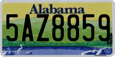 AL license plate 5AZ8859