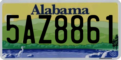 AL license plate 5AZ8861