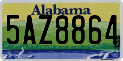 AL license plate 5AZ8864