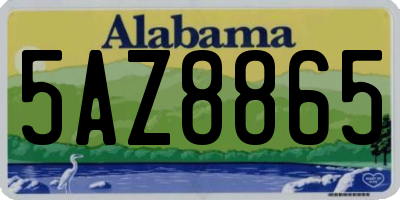 AL license plate 5AZ8865