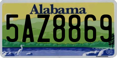 AL license plate 5AZ8869