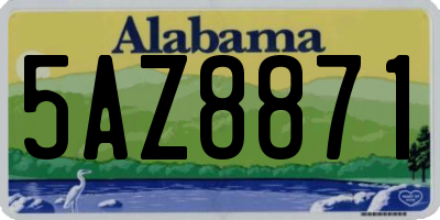 AL license plate 5AZ8871