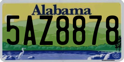 AL license plate 5AZ8878
