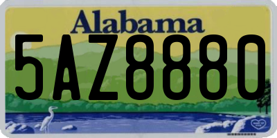 AL license plate 5AZ8880