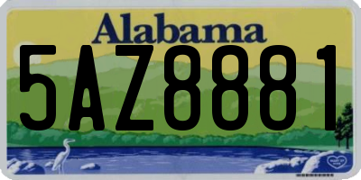 AL license plate 5AZ8881