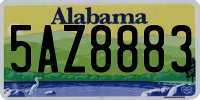 AL license plate 5AZ8883