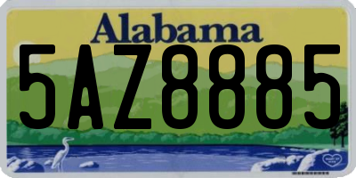AL license plate 5AZ8885
