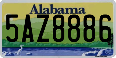 AL license plate 5AZ8886