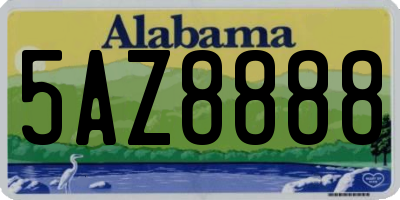 AL license plate 5AZ8888