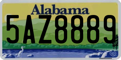 AL license plate 5AZ8889