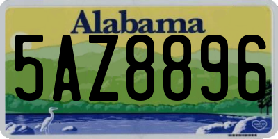 AL license plate 5AZ8896