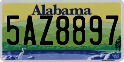 AL license plate 5AZ8897