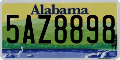 AL license plate 5AZ8898