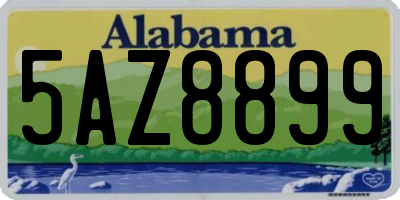 AL license plate 5AZ8899
