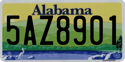 AL license plate 5AZ8901