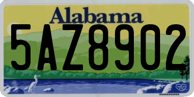AL license plate 5AZ8902
