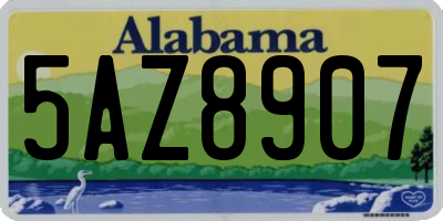 AL license plate 5AZ8907