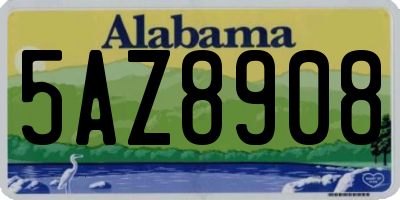 AL license plate 5AZ8908