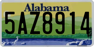 AL license plate 5AZ8914