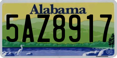AL license plate 5AZ8917