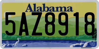 AL license plate 5AZ8918