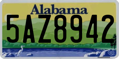 AL license plate 5AZ8942