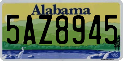AL license plate 5AZ8945