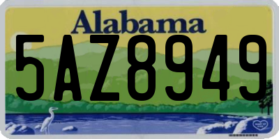 AL license plate 5AZ8949