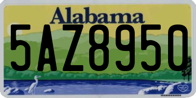 AL license plate 5AZ8950