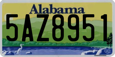 AL license plate 5AZ8951