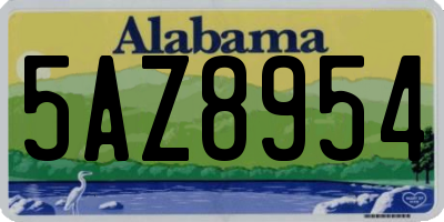 AL license plate 5AZ8954