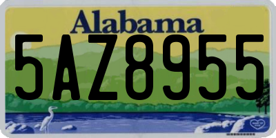 AL license plate 5AZ8955
