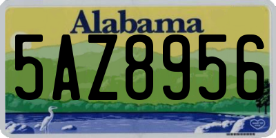 AL license plate 5AZ8956
