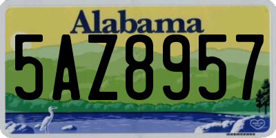 AL license plate 5AZ8957